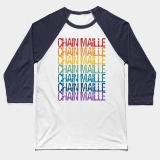 Rainbow Chain Maille Baseball T-Shirt